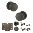 Quality image of Old English Harrogate Door Knob Pack (Bathroom Set - 3" Deadbolt, 3" Fire Rated Hinges x3) - Urban Bronze | Sku. adpoe58mmkub60 | available from Trade Door Handles.