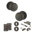 Quality image of Old English Harrogate Door Knob Pack (Lock Set - 3" Latch & Deadlock, 4" Slim Knuckle Hinges x2) - Urban Bronze | Sku. adpoe58mmkub68 | available from Trade Door Handles.
