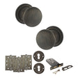 Quality image of Old English Harrogate Door Knob Pack (Lock Set - Horizontal Sashlock, 4" Fire Rated Hinges x3) - Urban Bronze | Sku. adpoe58mmkub71 | available from Trade Door Handles.