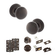 Quality image of Old English Harrogate Door Knob Pack (Bathroom Set - 4" Deadbolt, 4" Slim Knuckle Hinges x2) - Urban Dark Bronze | Sku. adpoe58mmkudb65 | available from Trade Door Handles.