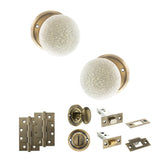 Quality image of Old English Skipton Door Knob Pack (Bathroom Set - 4" Deadbolt, 4" Slim Knuckle Hinges x2) - Antique Brass | Sku. adpoe59cmkcab65 | available from Trade Door Handles.