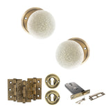 Quality image of Old English Skipton Door Knob Pack (Lock Set - Horizontal Sashlock, 3" Fire Rated Hinges x3) - Antique Brass | Sku. adpoe59cmkcab69 | available from Trade Door Handles.