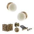 Quality image of Old English Skipton Door Knob Pack (Lock Set - Horizontal Bathlock, 3" Fire Rated Hinges x3) - Antique Brass | Sku. adpoe59cmkcab70 | available from Trade Door Handles.