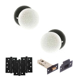 Quality image of Old English Skipton Door Knob Pack (Latch Set - 4" HD Latch, 4" Fire Rated Hinges x3) - Matt Black | Sku. adpoe59cmkwhmb57 | available from Trade Door Handles.