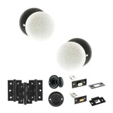 Quality image of Old English Skipton Door Knob Pack (Bathroom Set - 3" Deadbolt, 3" Fire Rated Hinges x3) - Matt Black | Sku. adpoe59cmkwhmb60 | available from Trade Door Handles.