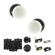 Quality image of Old English Skipton Door Knob Pack (Bathroom Set - 4" Deadbolt, 4" Fire Rated Hinges x3) - Matt Black | Sku. adpoe59cmkwhmb63 | available from Trade Door Handles.