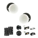 Quality image of Old English Skipton Door Knob Pack (Bathroom Set - 4" Deadbolt, 4" Slim Knuckle Hinges x2) - Matt Black | Sku. adpoe59cmkwhmb65 | available from Trade Door Handles.