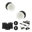 Quality image of Old English Skipton Door Knob Pack (Lock Set - 3" Latch & Deadlock, 4" Fire Rated Hinges x3) - Matt Black | Sku. adpoe59cmkwhmb67 | available from Trade Door Handles.