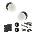Quality image of Old English Skipton Door Knob Pack (Lock Set - 3" Latch & Deadlock, 4" Slim Knuckle Hinges x2) - Matt Black | Sku. adpoe59cmkwhmb68 | available from Trade Door Handles.