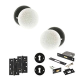 Quality image of Old English Skipton Door Knob Pack (Lock Set - 3" Latch & Deadlock, 4" Slim Knuckle Hinges x2) - Matt Black | Sku. adpoe59cmkwhmb68 | available from Trade Door Handles.