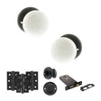 Quality image of Old English Skipton Door Knob Pack (Lock Set - Horizontal Bathlock, 3" Fire Rated Hinges x3) - Matt Black | Sku. adpoe59cmkwhmb70 | available from Trade Door Handles.