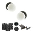 Quality image of Old English Skipton Door Knob Pack (Lock Set - Horizontal Bathlock, 4" Fire Rated Hinges x3) - Matt Black | Sku. adpoe59cmkwhmb72 | available from Trade Door Handles.