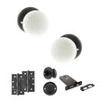 Quality image of Old English Skipton Door Knob Pack (Lock Set - Horizontal Bathlock, 4" Slim Knuckle Hinges x2) - Matt Black | Sku. adpoe59cmkwhmb74 | available from Trade Door Handles.