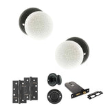Quality image of Old English Skipton Door Knob Pack (Lock Set - Horizontal Bathlock, 4" Slim Knuckle Hinges x2) - Matt Black | Sku. adpoe59cmkwhmb74 | available from Trade Door Handles.