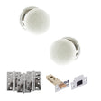 Quality image of Old English Skipton Door Knob Pack (Latch Set - 4" HD Latch, 4" Fire Rated Hinges x3) - Polished Chrome | Sku. adpoe59cmkwhpc57 | available from Trade Door Handles.