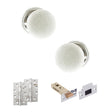 Quality image of Old English Skipton Door Knob Pack (Latch Set - 3" HD Latch, 4" Slim Knuckle Hinges x2) - Polished Chrome | Sku. adpoe59cmkwhpc58 | available from Trade Door Handles.