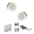 Quality image of Old English Skipton Door Knob Pack (Lock Set - Horizontal Bathlock, 4" Slim Knuckle Hinges x2) - Polished Chrome | Sku. adpoe59cmkwhpc74 | available from Trade Door Handles.