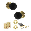 Quality image of Old English Whitby Door Knob Pack (Lock Set - Horizontal Sashlock, 4" Slim Knuckle Hinges x2) - Polished Brass | Sku. adpoe60rremkpb73 | available from Trade Door Handles.