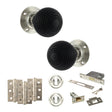 Quality image of Old English Whitby Door Knob Pack (Lock Set - 3" Latch & Deadlock, 3" Fire Rated Hinges x3) - Polished Nickel | Sku. adpoe60rremkpn66 | available from Trade Door Handles.