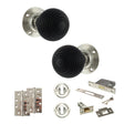 Quality image of Old English Whitby Door Knob Pack (Lock Set - 3" Latch & Deadlock, 4" Slim Knuckle Hinges x2) - Polished Nickel | Sku. adpoe60rremkpn68 | available from Trade Door Handles.