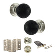 Quality image of Old English Whitby Door Knob Pack (Lock Set - Horizontal Bathlock, 3" Fire Rated Hinges x3) - Polished Nickel | Sku. adpoe60rremkpn70 | available from Trade Door Handles.