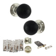 Quality image of Old English Whitby Door Knob Pack (Lock Set - Horizontal Bathlock, 4" Fire Rated Hinges x3) - Polished Nickel | Sku. adpoe60rremkpn72 | available from Trade Door Handles.