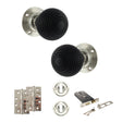 Quality image of Old English Whitby Door Knob Pack (Lock Set - Horizontal Sashlock, 4" Slim Knuckle Hinges x2) - Polished Nickel | Sku. adpoe60rremkpn73 | available from Trade Door Handles.