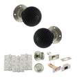 Quality image of Old English Whitby Door Knob Pack (Bathroom Set - 3" Deadbolt, 4" Fire Rated Hinges x3) - Satin Nickel | Sku. adpoe60rremksn62 | available from Trade Door Handles.