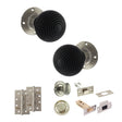 Quality image of Old English Whitby Door Knob Pack (Bathroom Set - 3" Deadbolt, 4" Slim Knuckle Hinges x2) - Satin Nickel | Sku. adpoe60rremksn64 | available from Trade Door Handles.