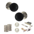 Quality image of Old English Whitby Door Knob Pack (Lock Set - 3" Latch & Deadlock, 4" Slim Knuckle Hinges x2) - Satin Nickel | Sku. adpoe60rremksn68 | available from Trade Door Handles.