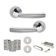 Quality image of STATUS Nevada Door Handle Pack (3 Lever Lock Set - 2.5" CE Sashlock, 3" Fire Rated Hinges x3) - Polished Chrome | Sku. adps21rpc14 | available from Trade Door Handles.