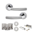 Quality image of STATUS Nevada Door Handle Pack (3 Lever Lock Set - 3" CE Sashlock, 4" Fire Rated Hinges x3) - Polished Chrome | Sku. adps21rpc17 | available from Trade Door Handles.