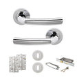 Quality image of STATUS Nevada Door Handle Pack (3 Lever Lock Set - 2.5" CE Sashlock, 4" Slim Knuckle Hinges x2) - Polished Chrome | Sku. adps21rpc18 | available from Trade Door Handles.