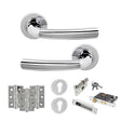 Quality image of STATUS Nevada Door Handle Pack (Euro Lock Set - 2.5" CE Sashlock, 3" Fire Rated Hinges x3) - Polished Chrome | Sku. adps21rpc20 | available from Trade Door Handles.