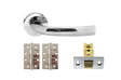 Quality image of STATUS Nevada Door Handle Pack (Latch Set - 3" CE Latch, 4" Slim Knuckle Hinges x2) - Polished Chrome | Sku. adps21rpc6 | available from Trade Door Handles.