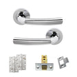 Quality image of STATUS Nevada Door Handle Pack (Latch Set - 2.5" CE Latch, 4" Slim Knuckle Hinges x2) - Polished Chrome | Sku. adps21rpc5 | available from Trade Door Handles.