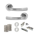 Quality image of STATUS Nevada Door Handle Pack (Euro Lock Set - 3" CE Sashlock, 4" Slim Knuckle Hinges x2) - Satin Chrome | Sku. adps21rsc25 | available from Trade Door Handles.