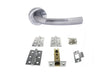 Quality image of Atlantic Nevada Door Pack Bundle (3" Latch, 3"x2" Hingesx3) - Satin Chrome | Sku. adpbs21rsc3 | available from Trade Door Handles.