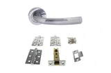 Quality image of Atlantic Nevada Door Pack Bundle (3" Latch, 3"x2" Hingesx3) - Satin Chrome | Sku. adpbs21rsc3 | available from Trade Door Handles.