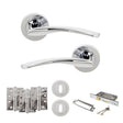 Quality image of STATUS Arizona Door Handle Pack (3 Lever Lock Set - 3" CE Sashlock, 4" Fire Rated Hinges x3) - Polished Chrome | Sku. adps22rpc17 | available from Trade Door Handles.