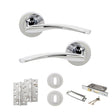 Quality image of STATUS Arizona Door Handle Pack (3 Lever Lock Set - 2.5" CE Sashlock, 4" Slim Knuckle Hinges x2) - Polished Chrome | Sku. adps22rpc18 | available from Trade Door Handles.