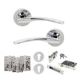 Quality image of STATUS Arizona Door Handle Pack (Euro Lock Set - 3" CE Sashlock, 4" Fire Rated Hinges x3) - Polished Chrome | Sku. adps22rpc23 | available from Trade Door Handles.