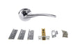 Quality image of STATUS Arizona Door Handle Pack (Latch Set - 3" CE Latch, 3" Fire Rated Hinges x3) - Polished Chrome | Sku. adps22rpc2 | available from Trade Door Handles.
