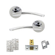 Quality image of STATUS Arizona Door Handle Pack (Latch Set - 2.5" CE Latch, 4" Slim Knuckle Hinges x2) - Polished Chrome | Sku. adps22rpc5 | available from Trade Door Handles.