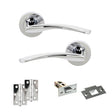 Quality image of STATUS Arizona Door Handle Pack (Latch Set - 2.5" Latch, 3" Hinges x2) - Polished Chrome | Sku. adps22rpc7 | available from Trade Door Handles.