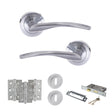 Quality image of STATUS Arizona Door Handle Pack (3 Lever Lock Set - 3" CE Sashlock, 3" Fire Rated Hinges x3) - Satin Chrome | Sku. adps22rsc15 | available from Trade Door Handles.