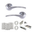 Quality image of STATUS Arizona Door Handle Pack (Euro Lock Set - 3" CE Sashlock, 4" Fire Rated Hinges x3) - Satin Chrome | Sku. adps22rsc23 | available from Trade Door Handles.