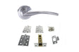Quality image of Atlantic Arizona Door Pack Bundle (2.5" Latch, 3"x2" Hingesx3) - Satin Chrome | Sku. adpbs22rsc25 | available from Trade Door Handles.