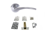Quality image of Atlantic Arizona Door Pack Bundle (2.5" Latch, 3"x2" Hingesx3) - Satin Chrome | Sku. adpbs22rsc25 | available from Trade Door Handles.