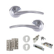 Quality image of STATUS Arizona Door Handle Pack (Euro Lock Set - 3" CE Sashlock, 4" Slim Knuckle Hinges x2) - Satin Chrome | Sku. adps22rsc25 | available from Trade Door Handles.